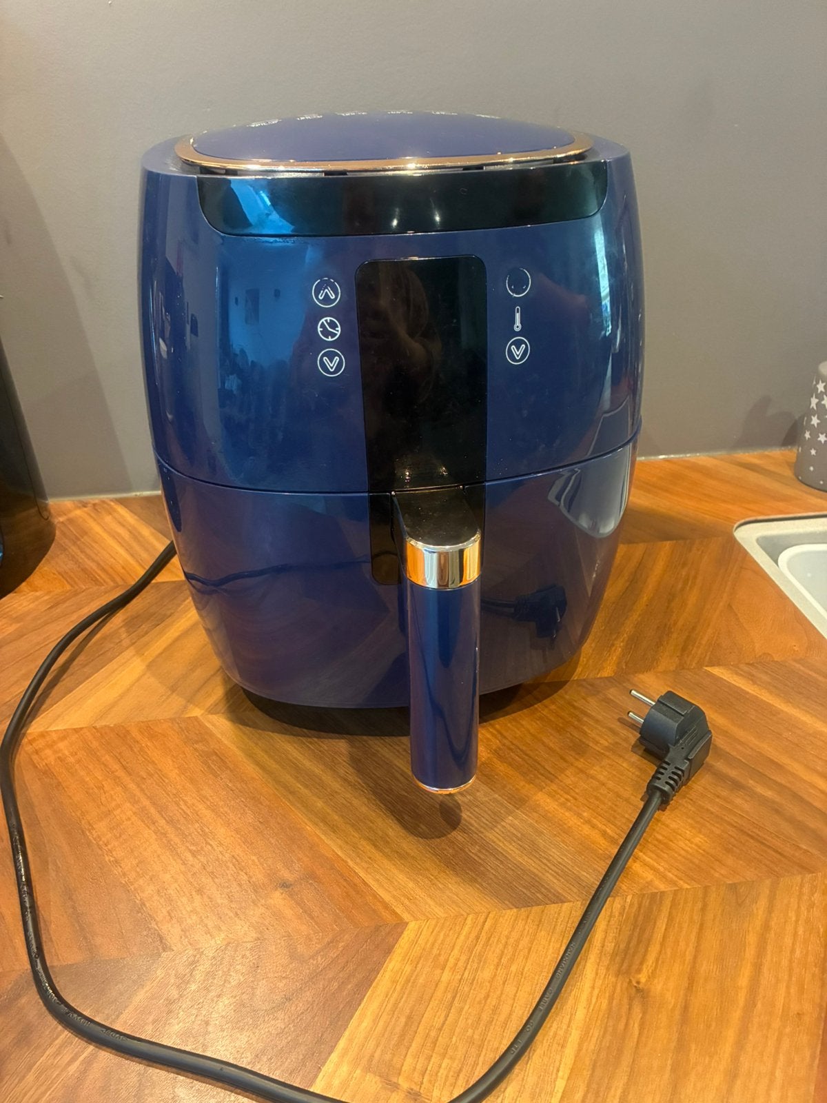 Swiss pro airfryer blauw koper kleur, Ophalen of Verzenden, Gebruikt, Airfryer