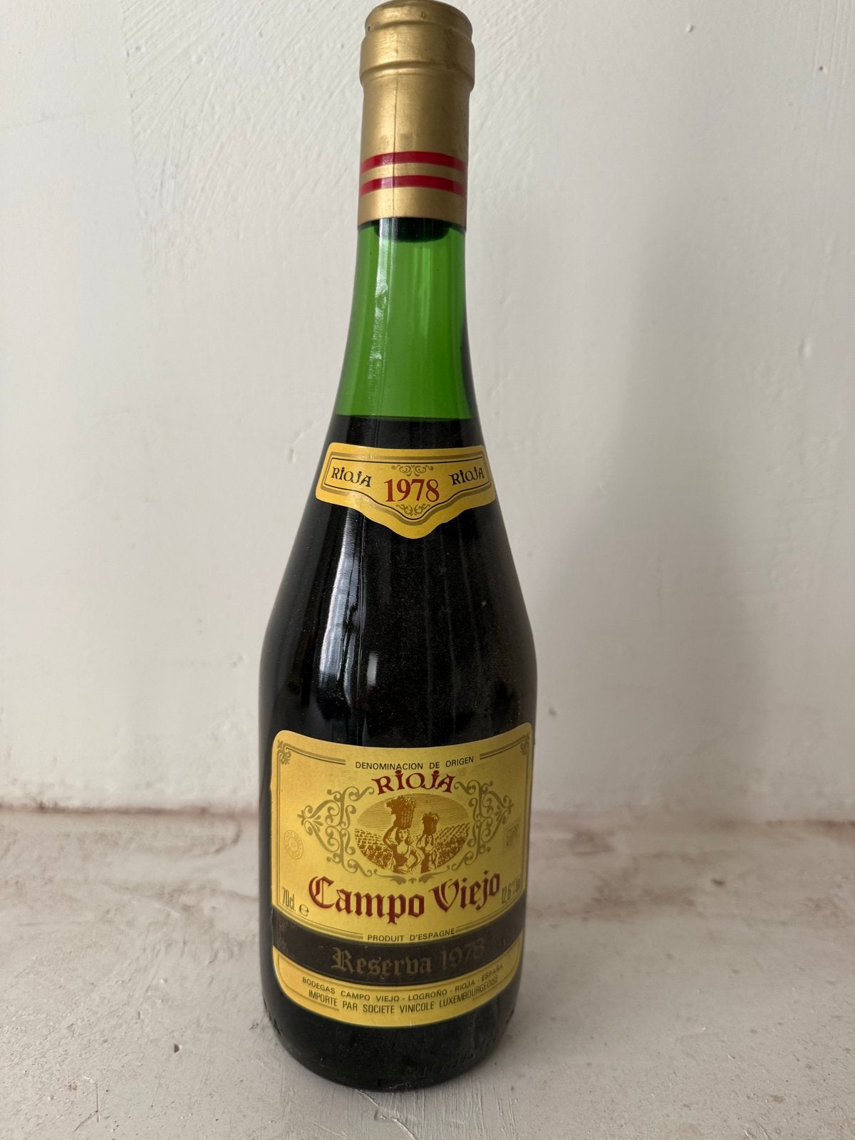 Campo Viejo Rioja Reserva 1978 - Vintage Rode Wijn, Verzamelen, Ophalen of Verzenden, Gebruikt, Spanje, Rode wijn