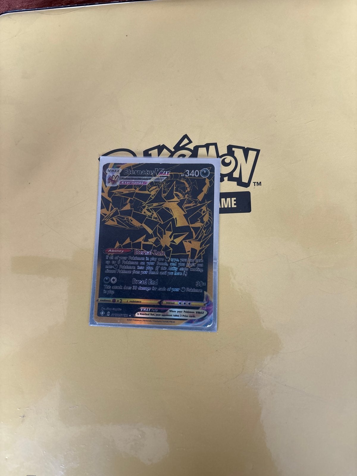 Eternatus VMAX 340 HP Pokémon kaart, Verzenden, Zo goed als nieuw, Losse kaart, Foil