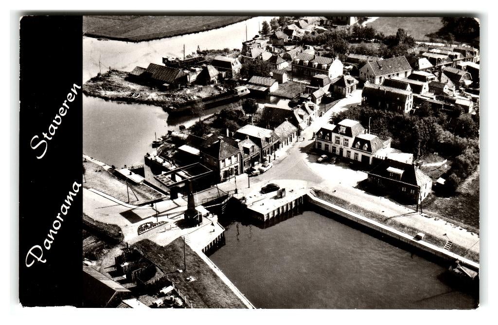 Staveren, Panorama, Verzenden, 1960 tot 1980, Gelopen, Friesland