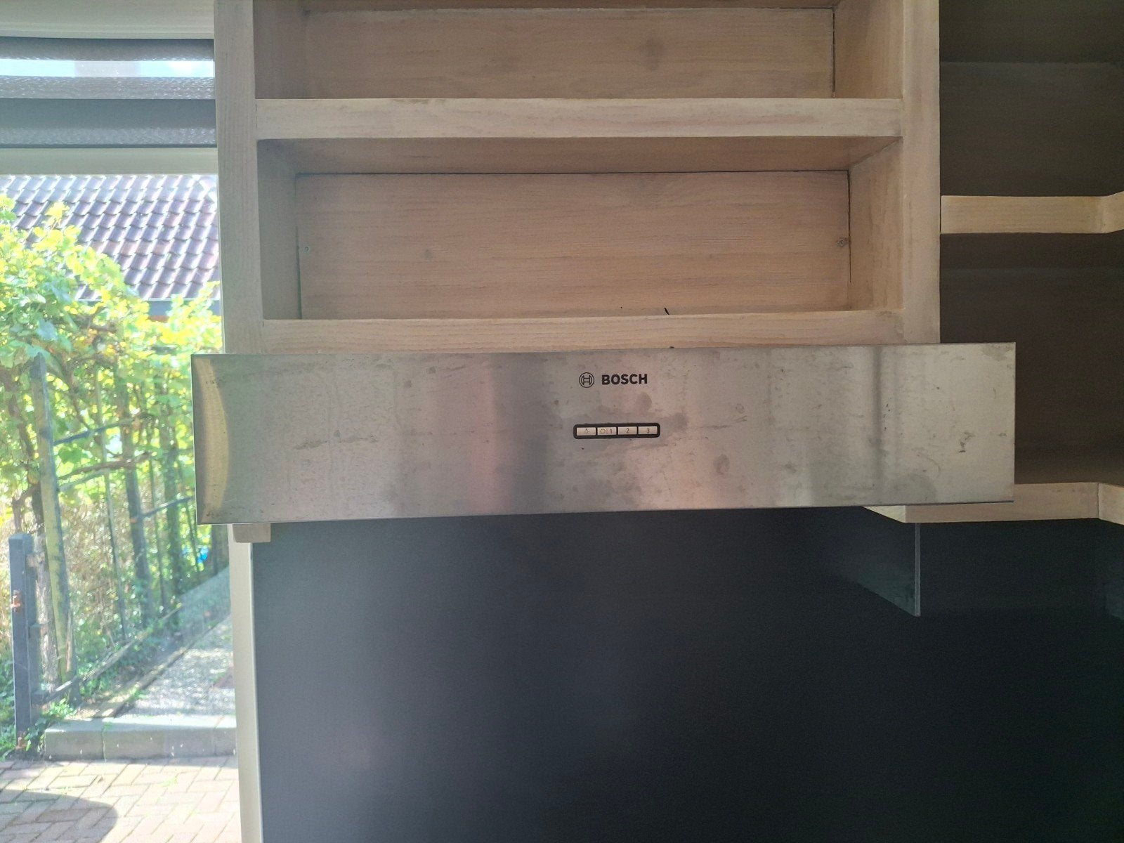 Bosch Vlakschermkap - Gebruikt maar functioneel, Ophalen, Gebruikt, Inbouw, Vlakschermkap
