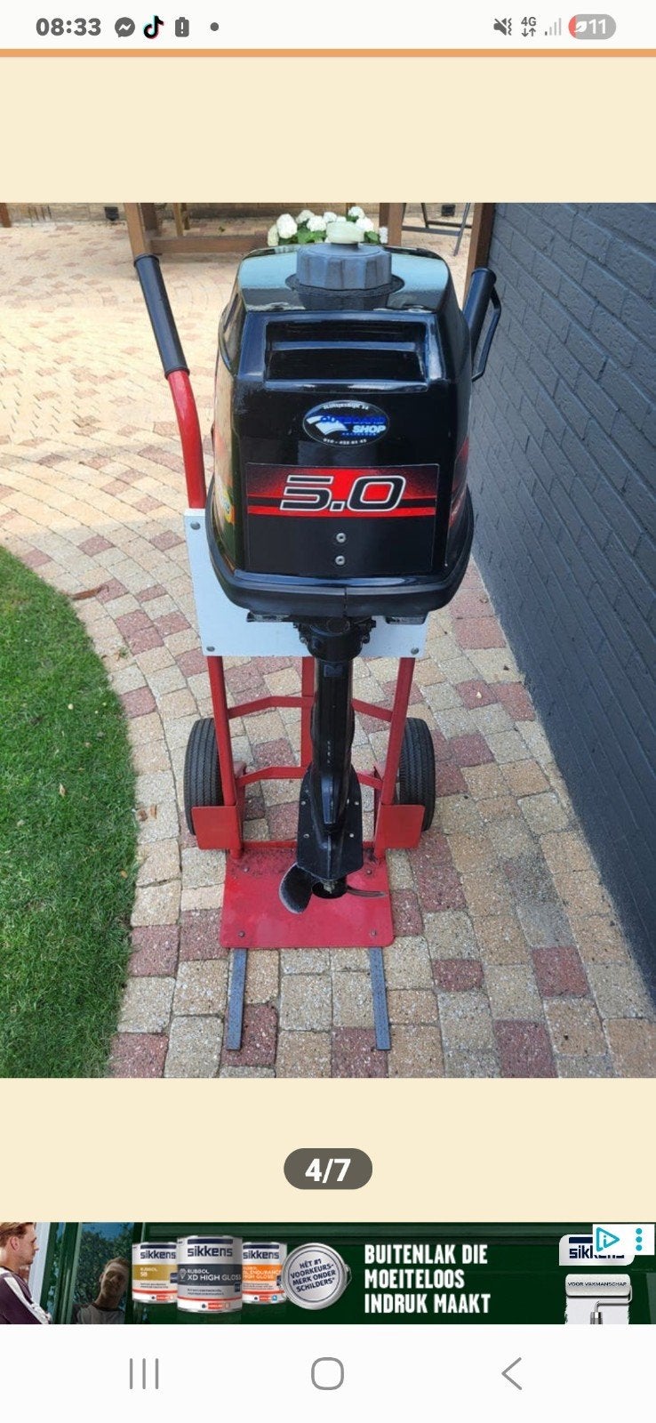 Mercury 5.0 PK Buitenboordmotor - Zo goed als nieuw, Watersport en Boten, Buiten- en Binnenboordmotoren, Ophalen of Verzenden