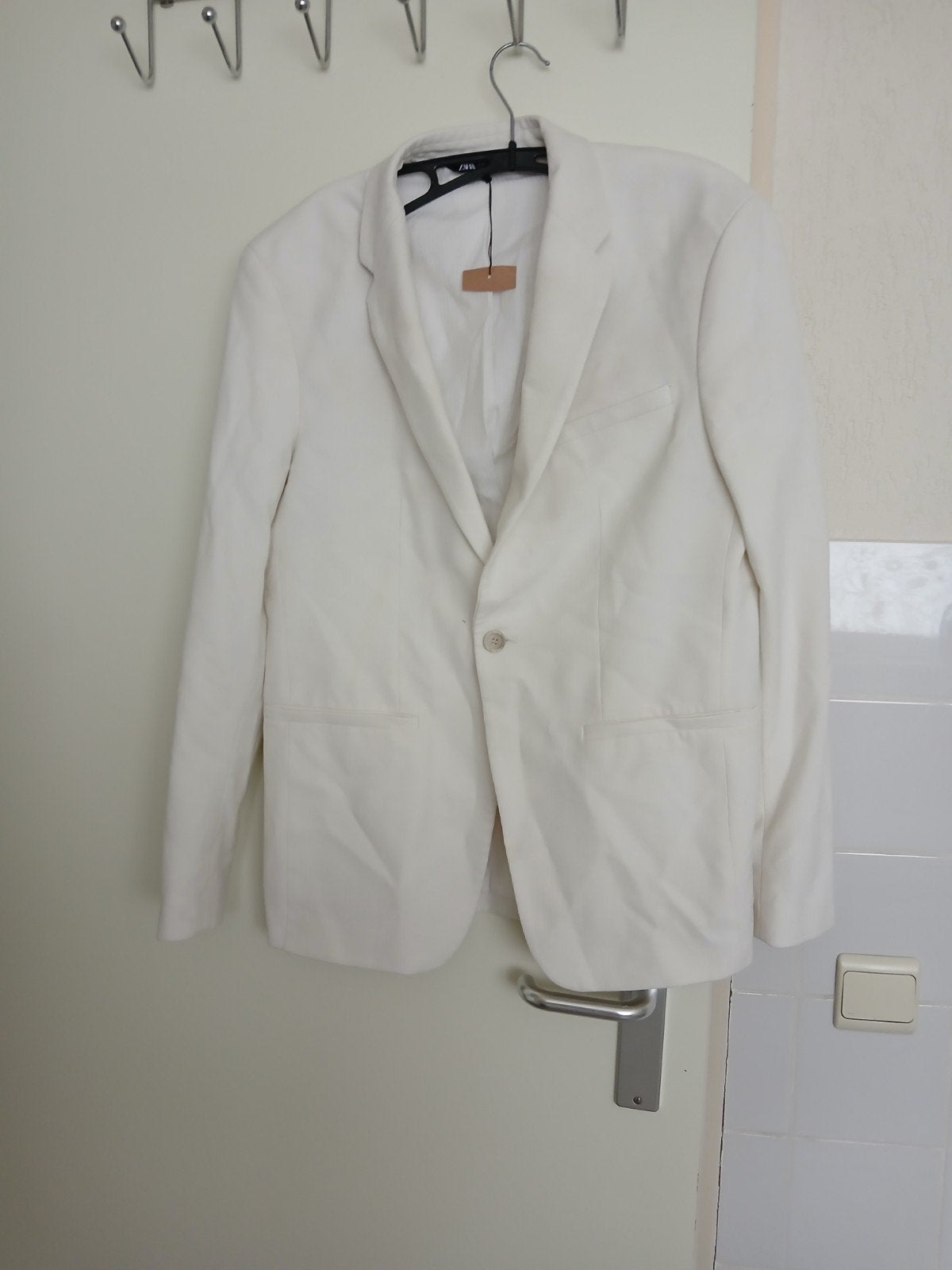 mooi Heren colbert roomwit is gevoerd mt 48 50, Kleding | Heren, ZARA, Wit, Zo goed als nieuw, Verzenden
