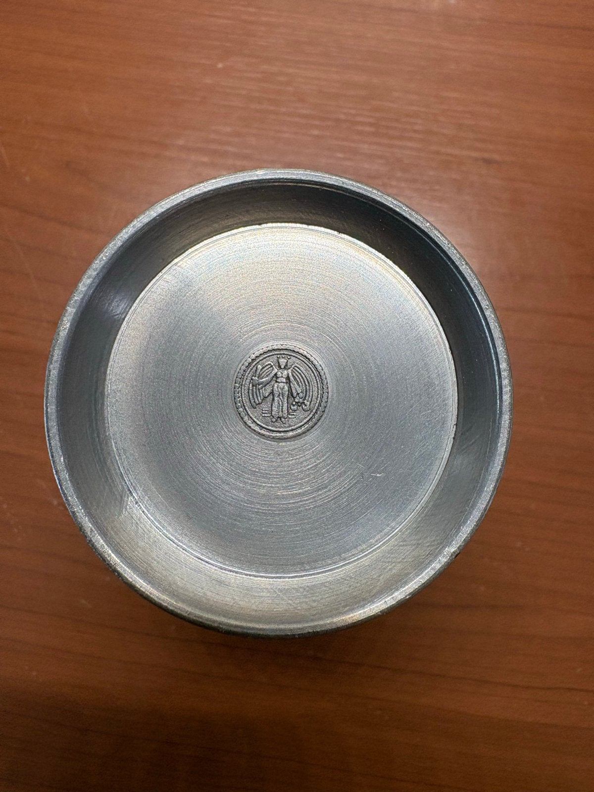 Antieke tinnen beker met reliëf, Antiek en Kunst, Ophalen of Verzenden