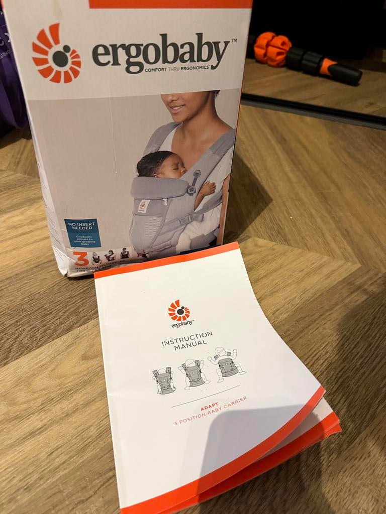 Ergobaby Adapt 3p cool air + baby insert, Overige merken, Buik of Rug, Ophalen of Verzenden, Zo goed als nieuw