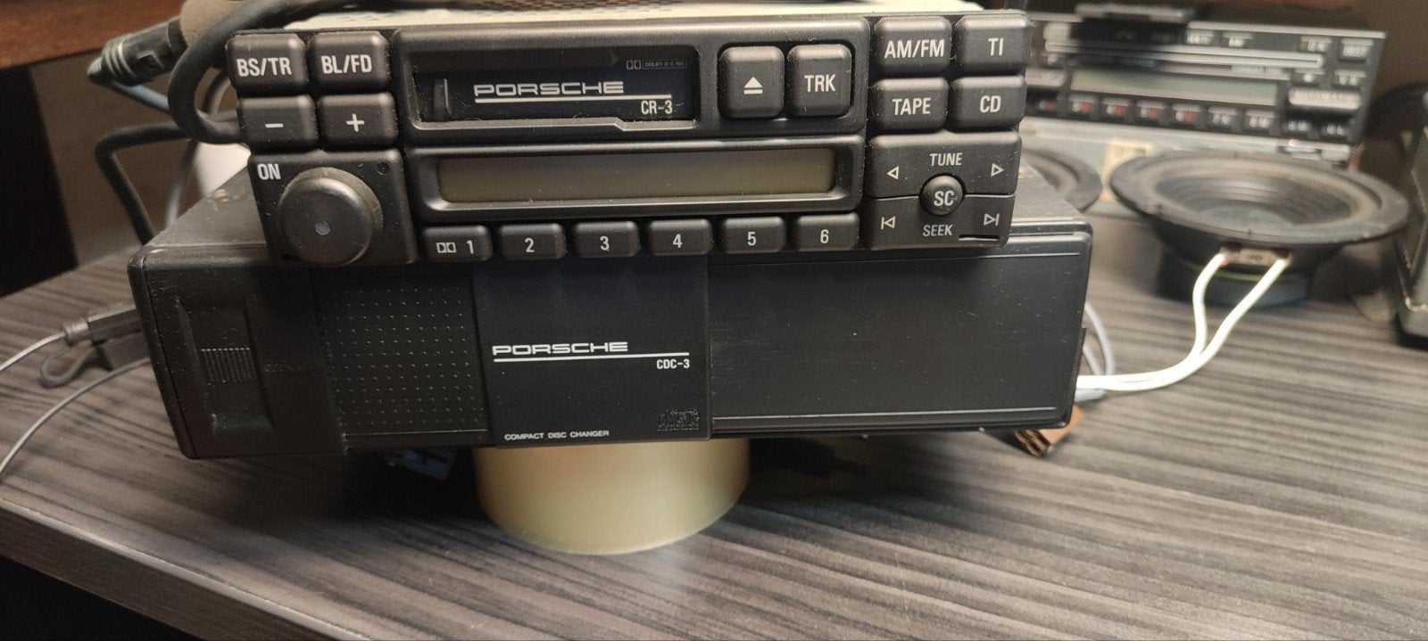 Porsche CR-3 met CDC-3 autoradio, Ophalen of Verzenden