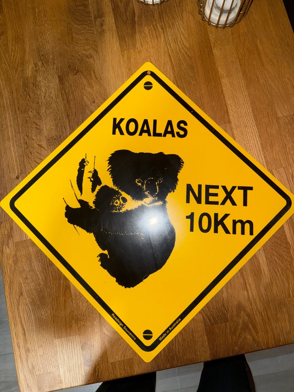 Australisch Koala Verkeersbord Souvenir, Ophalen, Zo goed als nieuw