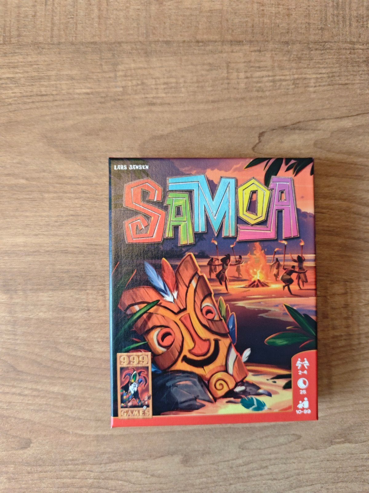Samoa bordspel - Avontuurlijk familiespel, Drie of vier spelers, Ophalen of Verzenden, Zo goed als nieuw, 999 Games