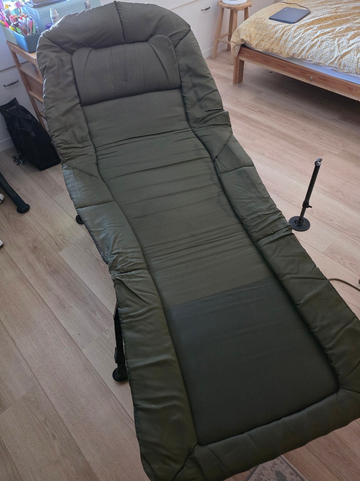 Comfortabele karper stretcher / bedchair, Watersport en Boten, Hengelsport | Algemeen, Ophalen, Gebruikt