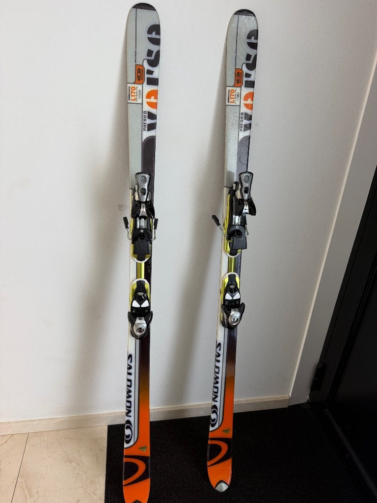 Volledige professionele salomon ski set, Ophalen, 160 tot 180 cm, Gebruikt, Salomon