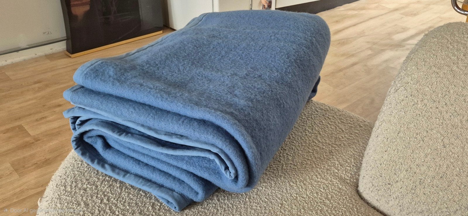 Aabe Wollen Deken Isola Blauw 240x260 cm, Ophalen of Verzenden, Nieuw, Blauw, Overige merken