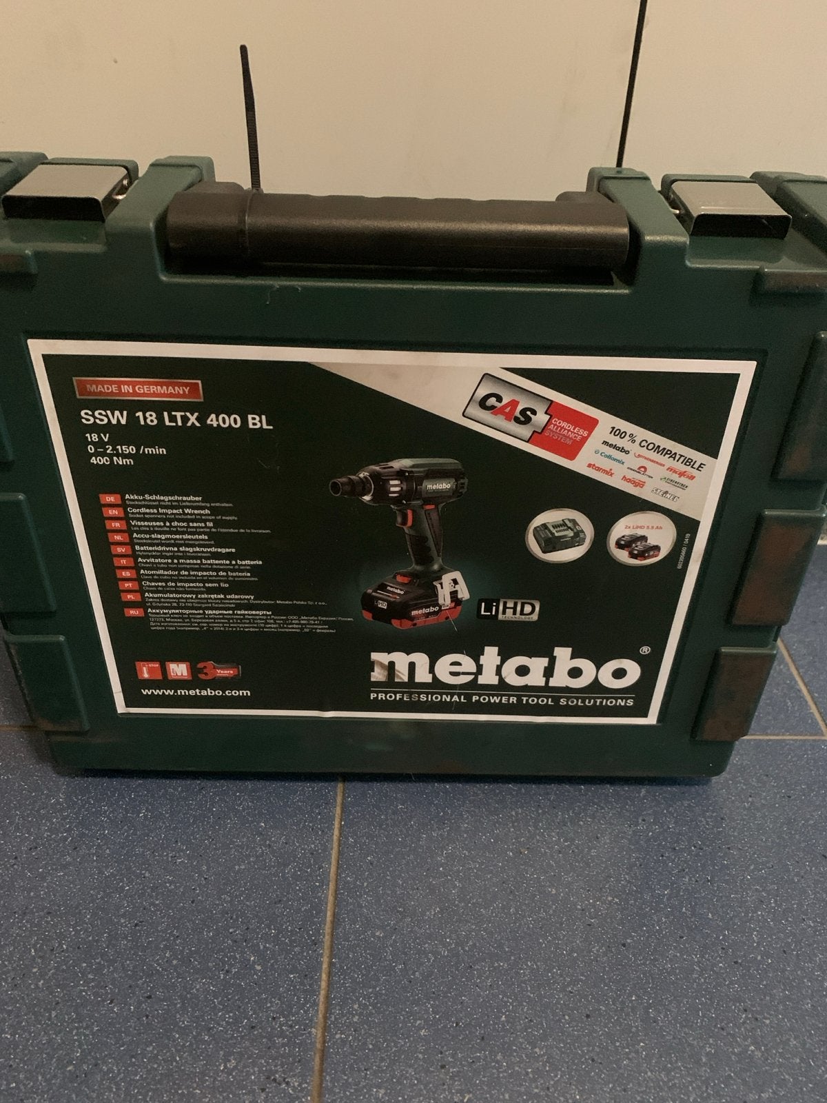 Lege koffer voor Metabo SSW 18 LTX 400 BL slagschroevendraai, Ophalen of Verzenden, Gebruikt, Overige typen