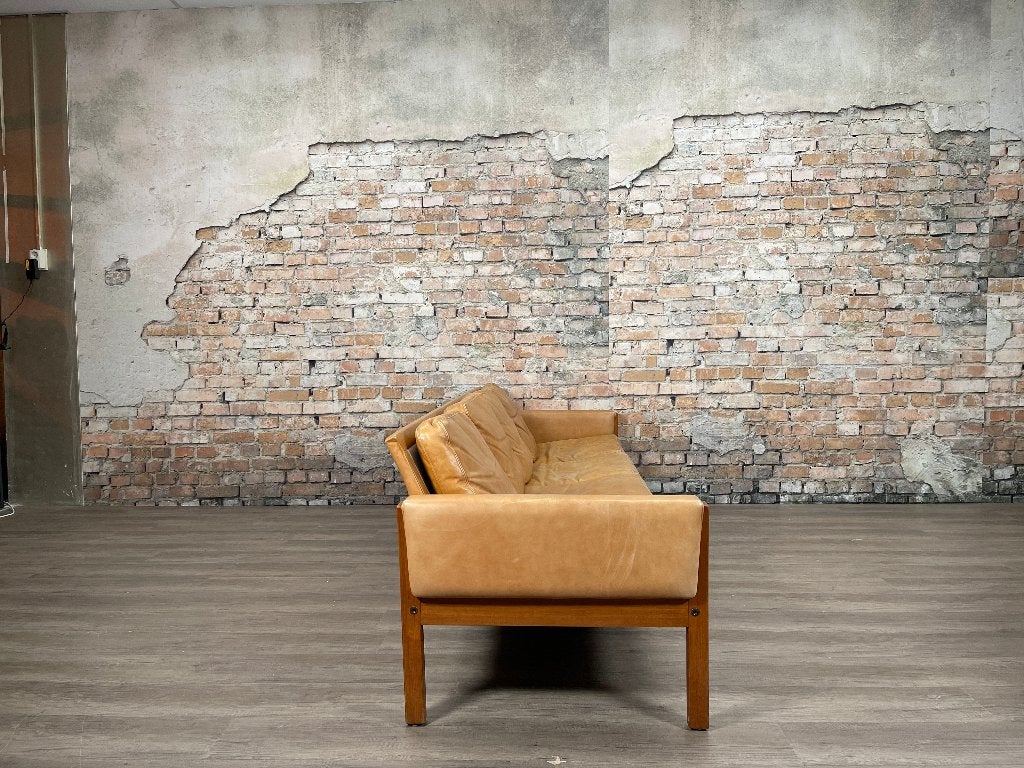 AP Stolen AP62/4 – Lichtbruin leer | Hans J. Wegner, Ophalen, Minder dan 75 cm, Design, Zo goed als nieuw