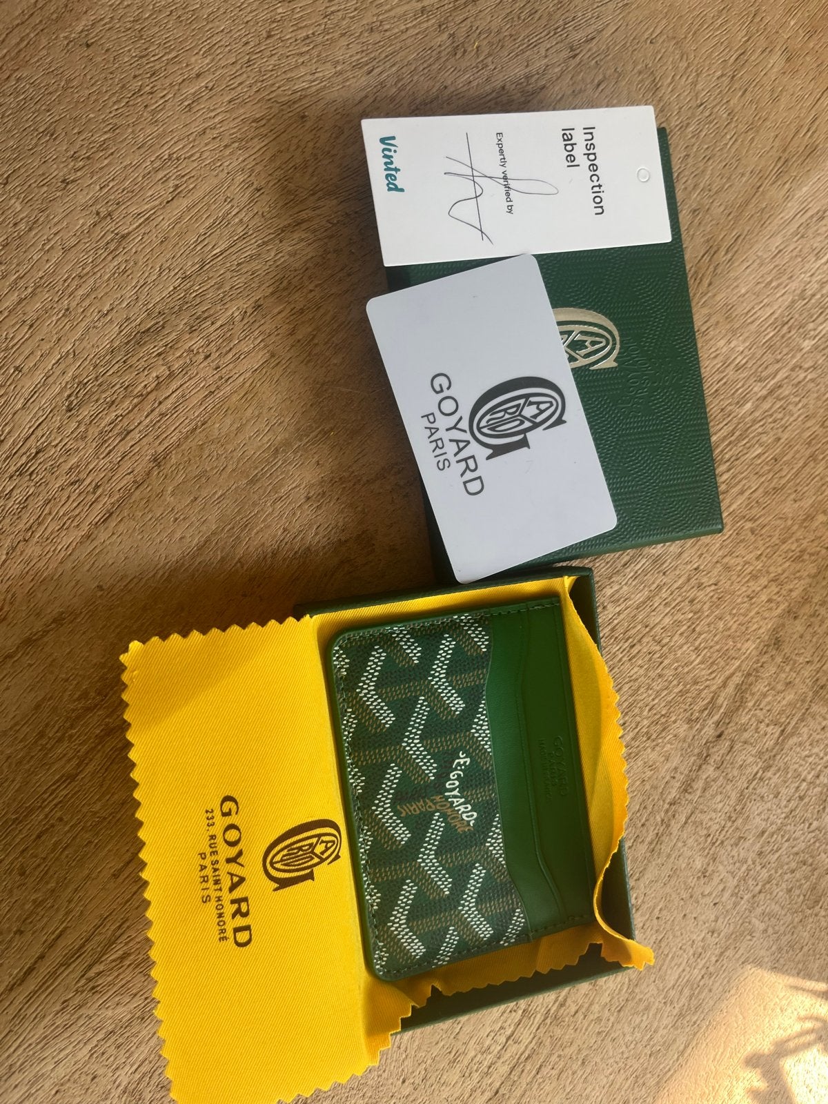 Goyard Portemonnee, Ophalen of Verzenden, Zo goed als nieuw, Groen, Overige merken