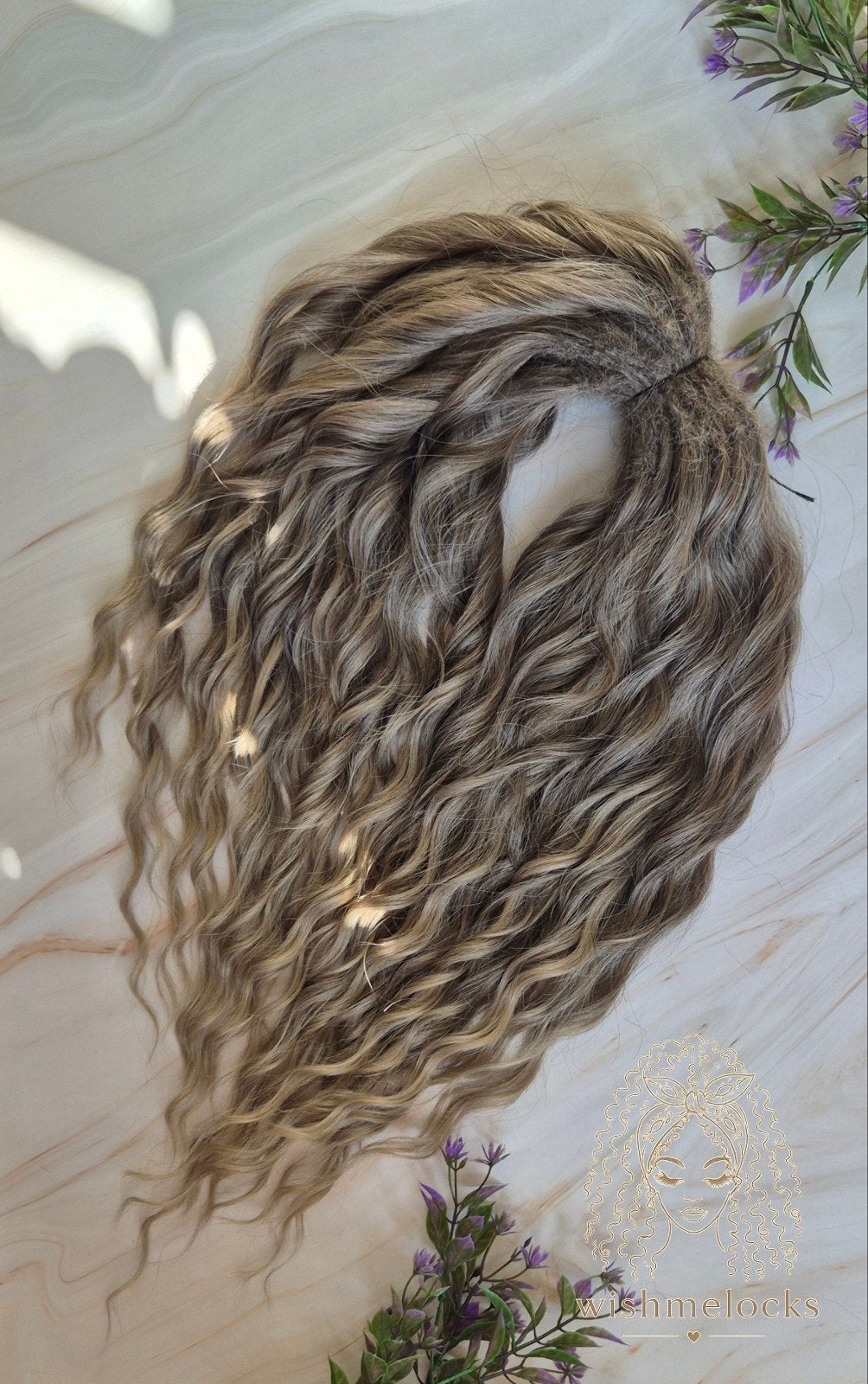 Krullende Dreadlocks Set 55DE Ash Blond Ombre Dreads, Ophalen of Verzenden, Nieuw, Pruik of Haarverlenging