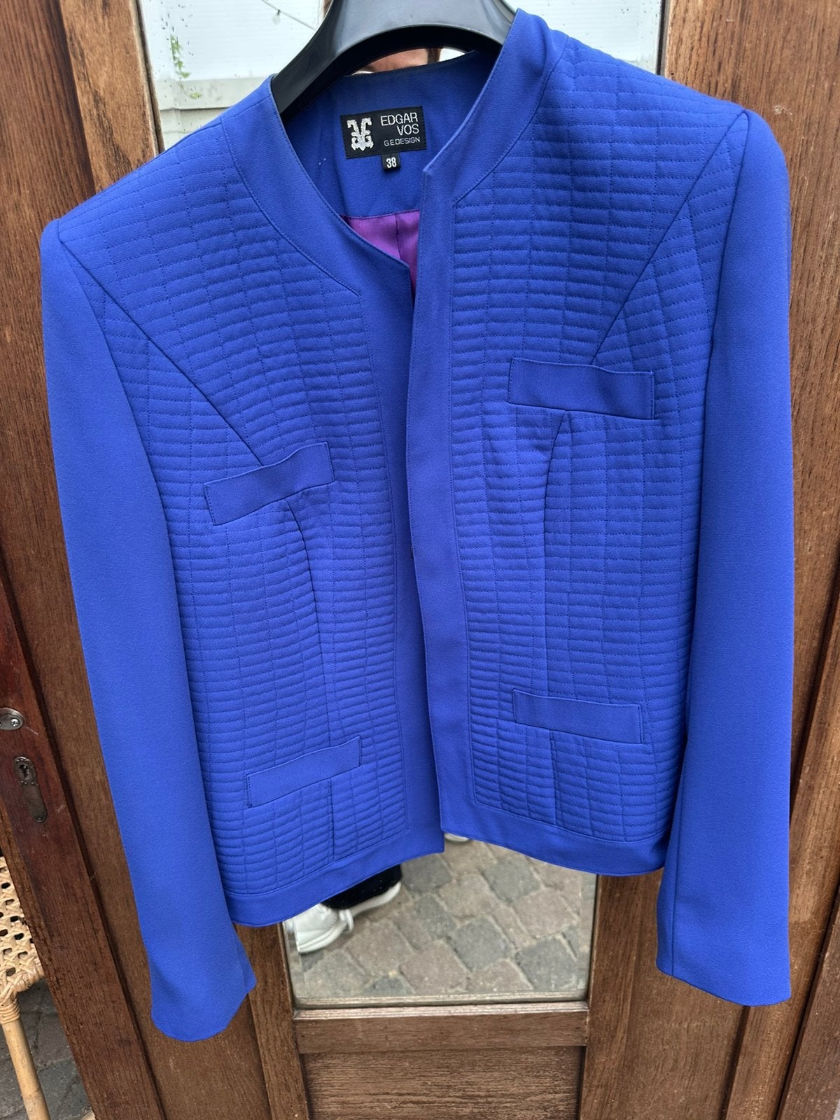 Edgar Vos jasje hard blauw maat 38, Ophalen of Verzenden, Zo goed als nieuw, Maat 38/40 (M), Blauw