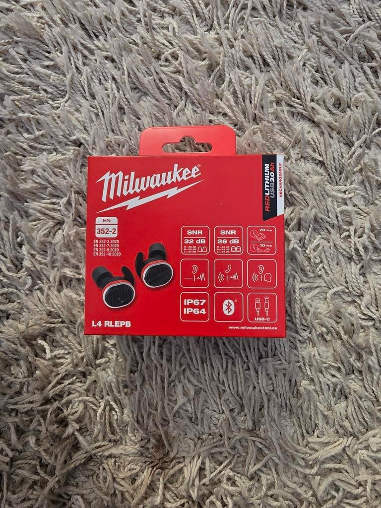 Milwaukee L4 RLEPB Jobsite Earbuds - Gehoorbescherming, Ophalen of Verzenden, Bluetooth, Nieuw