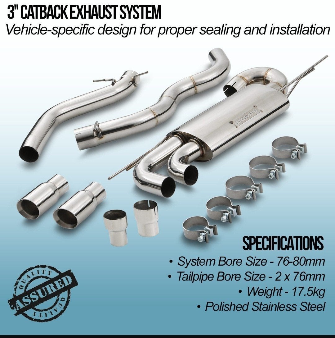3" Catback Uitlaat Systeem VW Golf GTI/TSI/MK5 2004-2009, Ophalen of Verzenden, Nieuw, Volkswagen