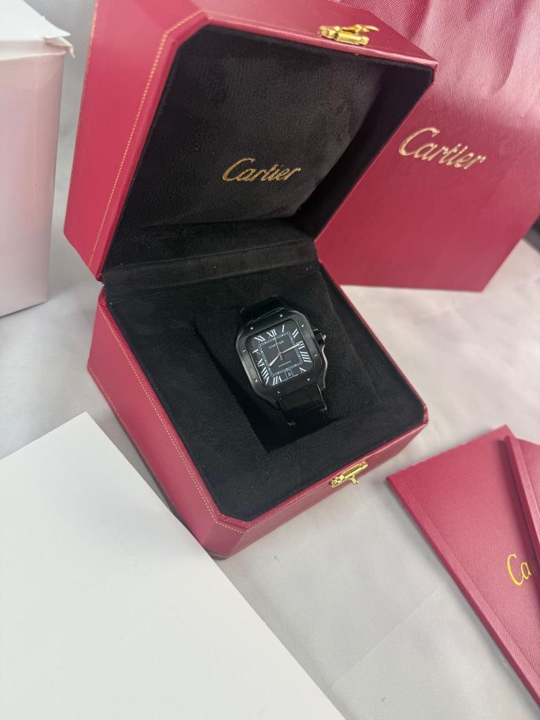 Cartier santos large, Ophalen of Verzenden, Nieuw, Zwart, Android