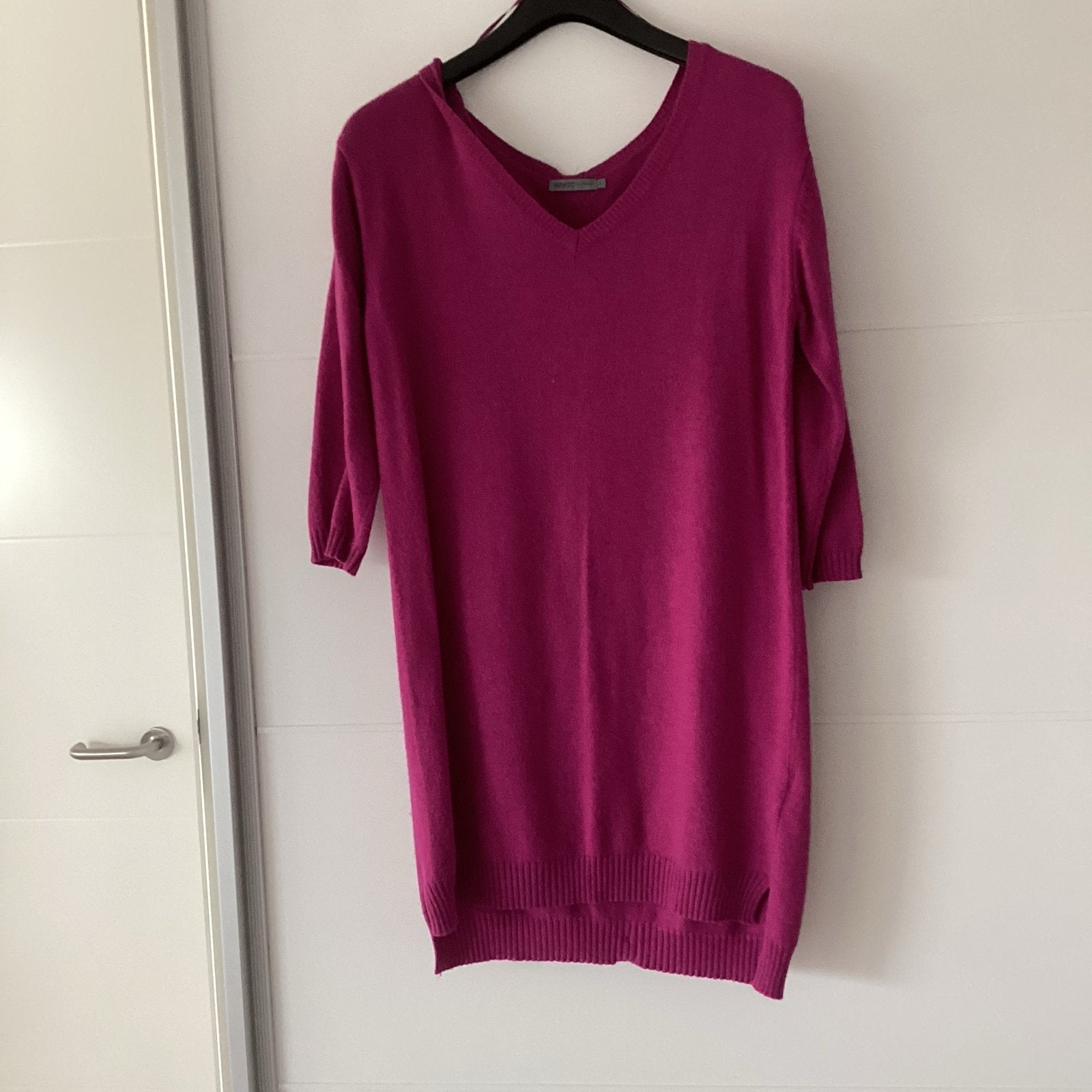 Soaked in Luxury gebreide jurk fuchsia maat S, Kleding | Dames, Jurken, Ophalen of Verzenden, Zo goed als nieuw, Roze, Maat 36 (S)
