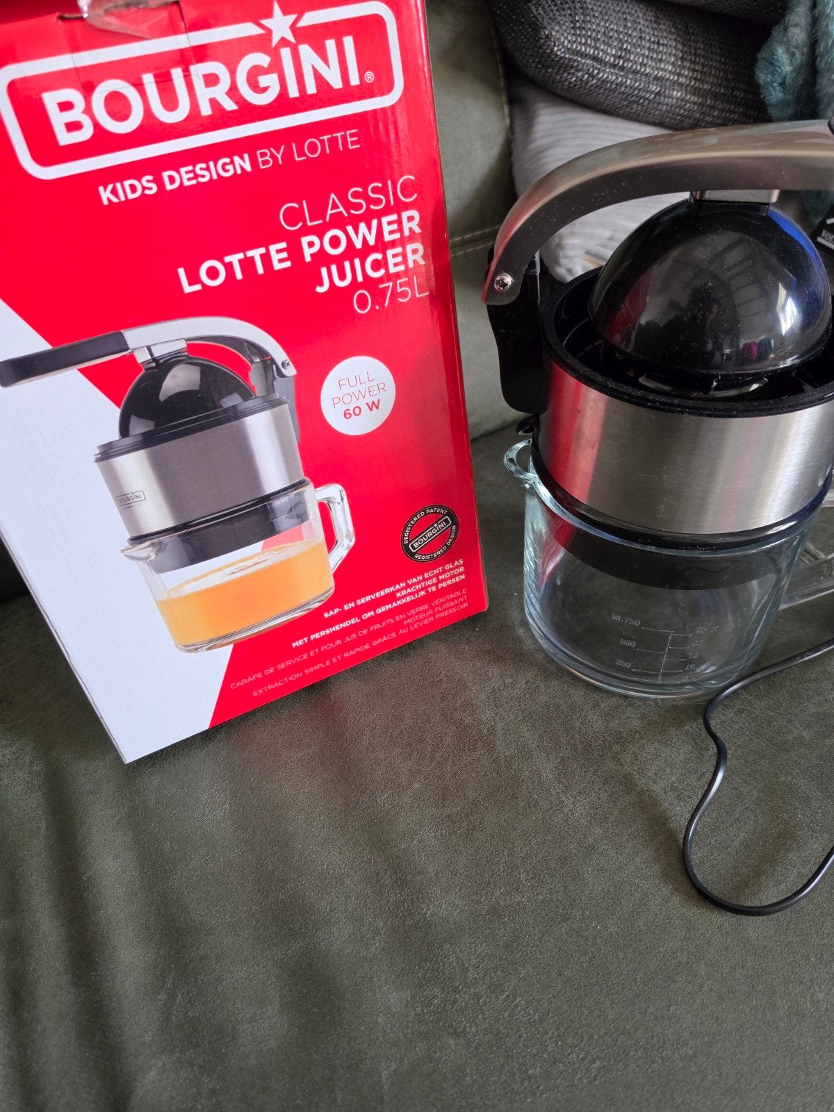 Bourgini Classic Lotte Power Juicer 0.75L - Nieuw in doos, Ophalen, Nieuw, Vaatwasserbestendig, Minder dan 1 liter