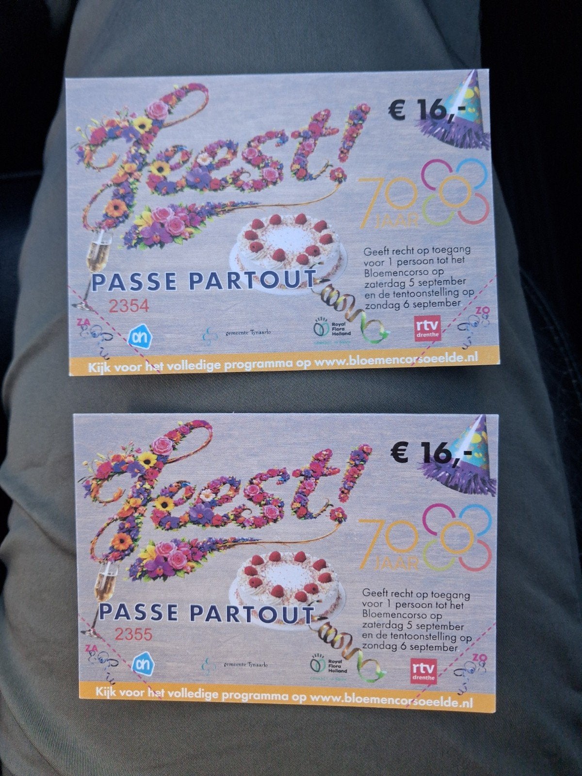 Gratis! Passe Partout tm morgen Corso Feest Eelde, Ophalen