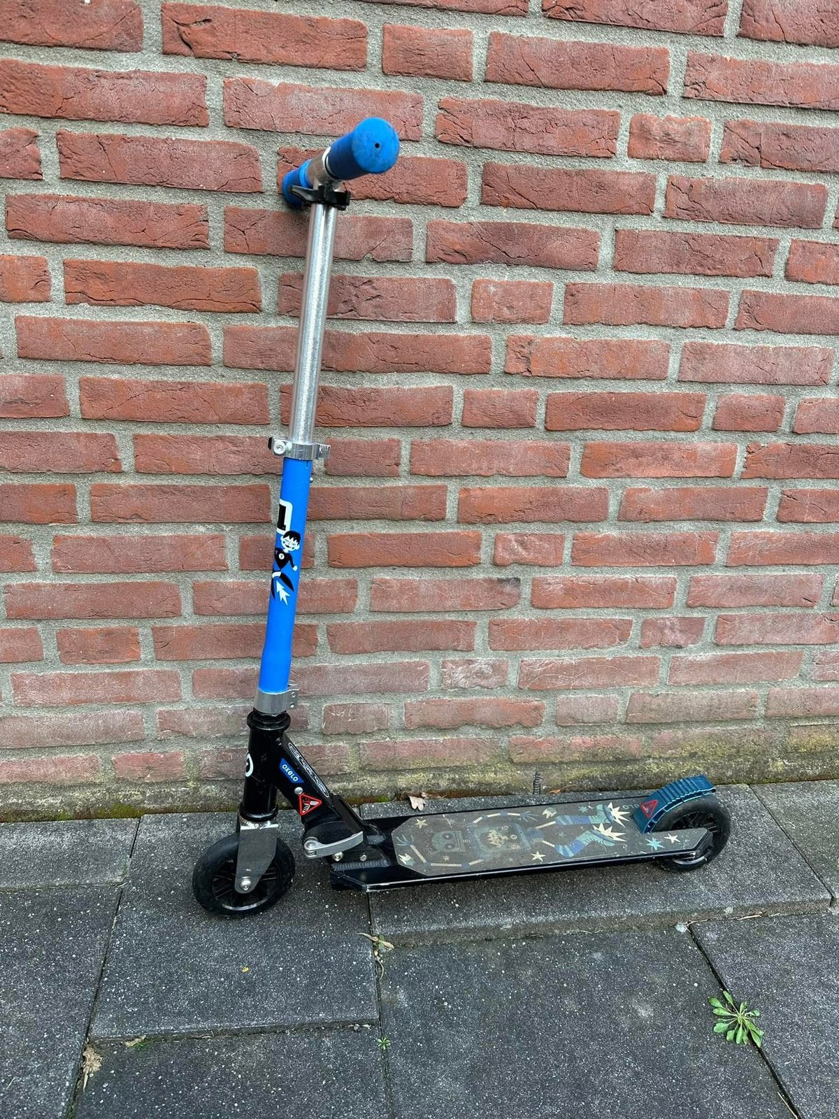 Kinderstep blauw decathlon exelo mid 1, Fietsen en Brommers, Ophalen, Gebruikt, Gewone step