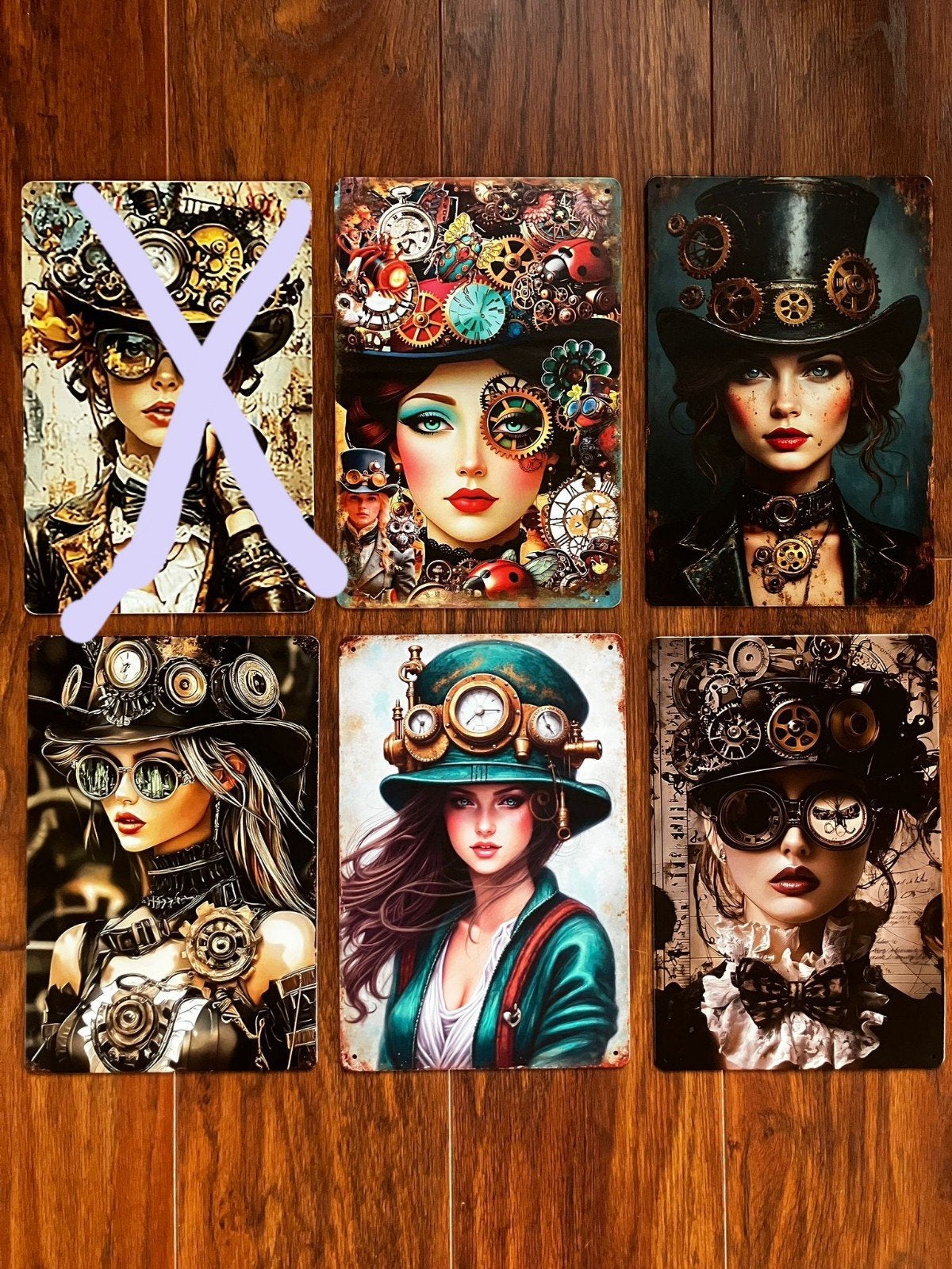 Partij 5 prints op blik 20 bij 30 cm., Minder dan 50 cm, Nieuw, Ophalen of Verzenden, Print