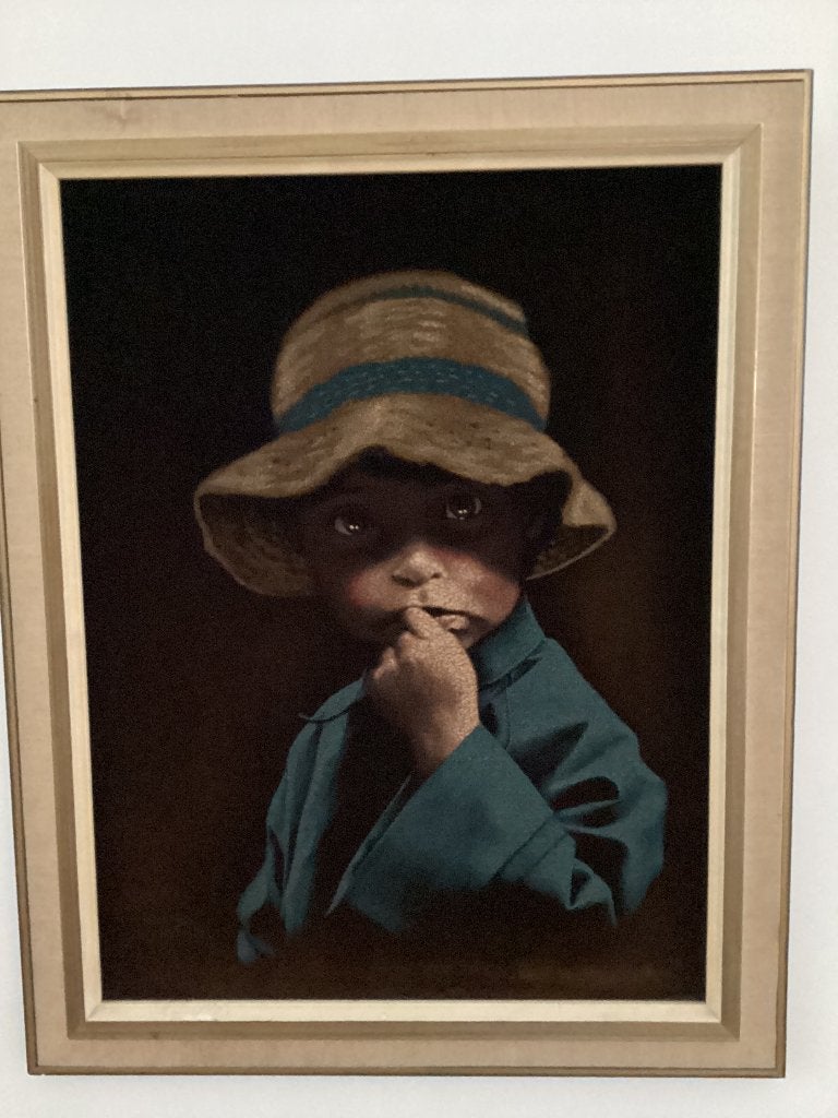 Schilderij op fluweel geschilderd, Ophalen, Handgeschilderd