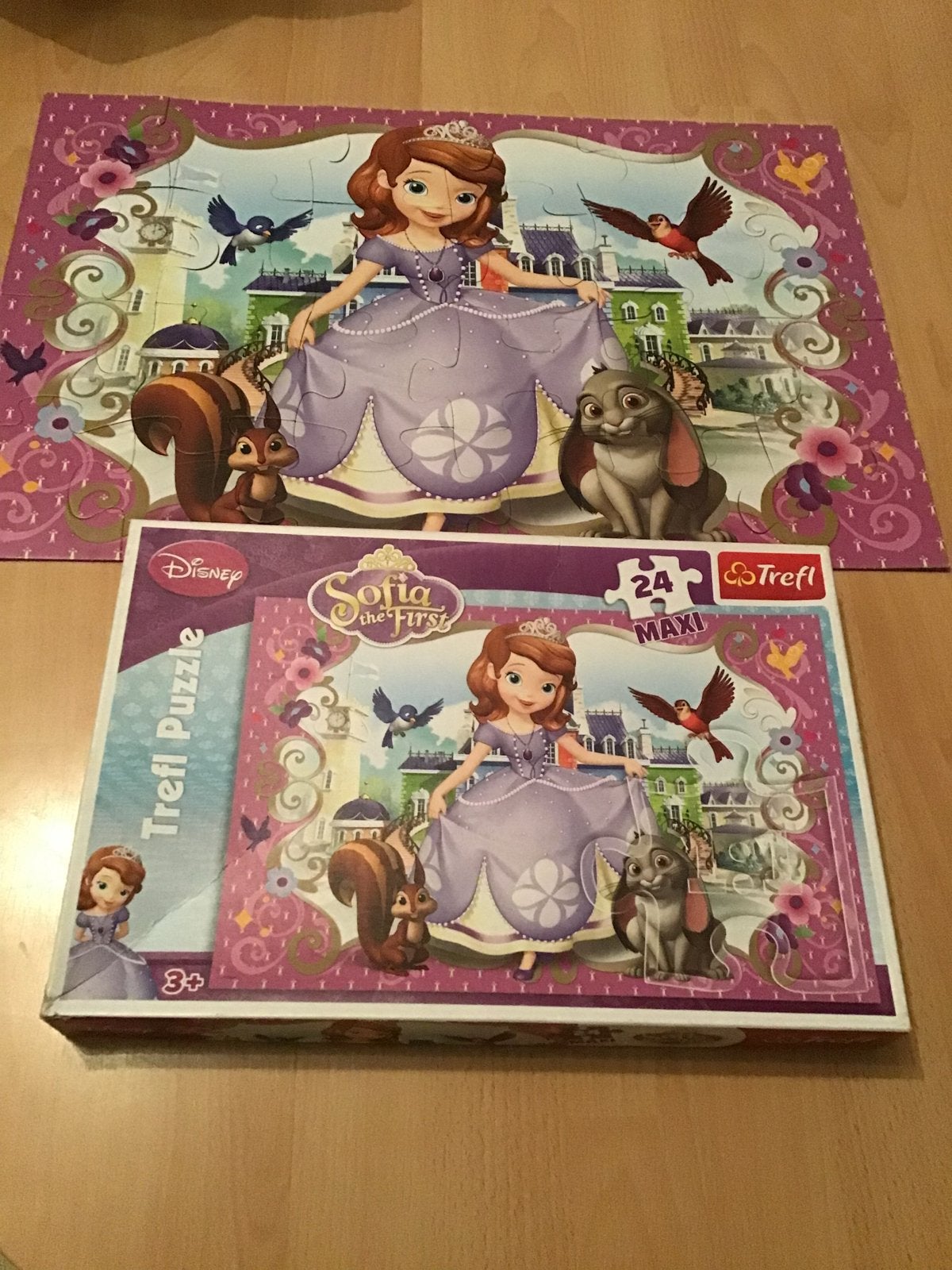 Maxi Disney Prinses Sofia  puzzel  24 stukjes, Ophalen of Verzenden, 10 tot 50 stukjes, Zo goed als nieuw, 4 tot 6 jaar
