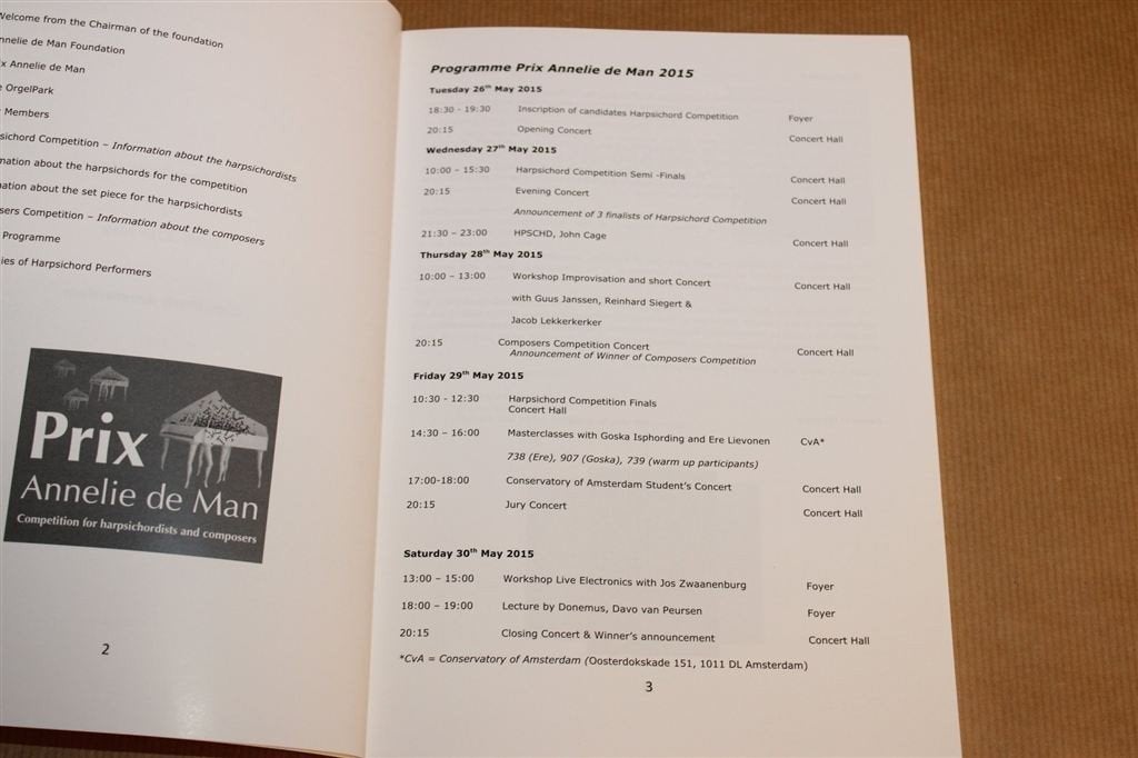 Prix Annelie de Man 2015 — Klavecimbel Competitie [EN], Ophalen of Verzenden, Zo goed als nieuw, Artiest