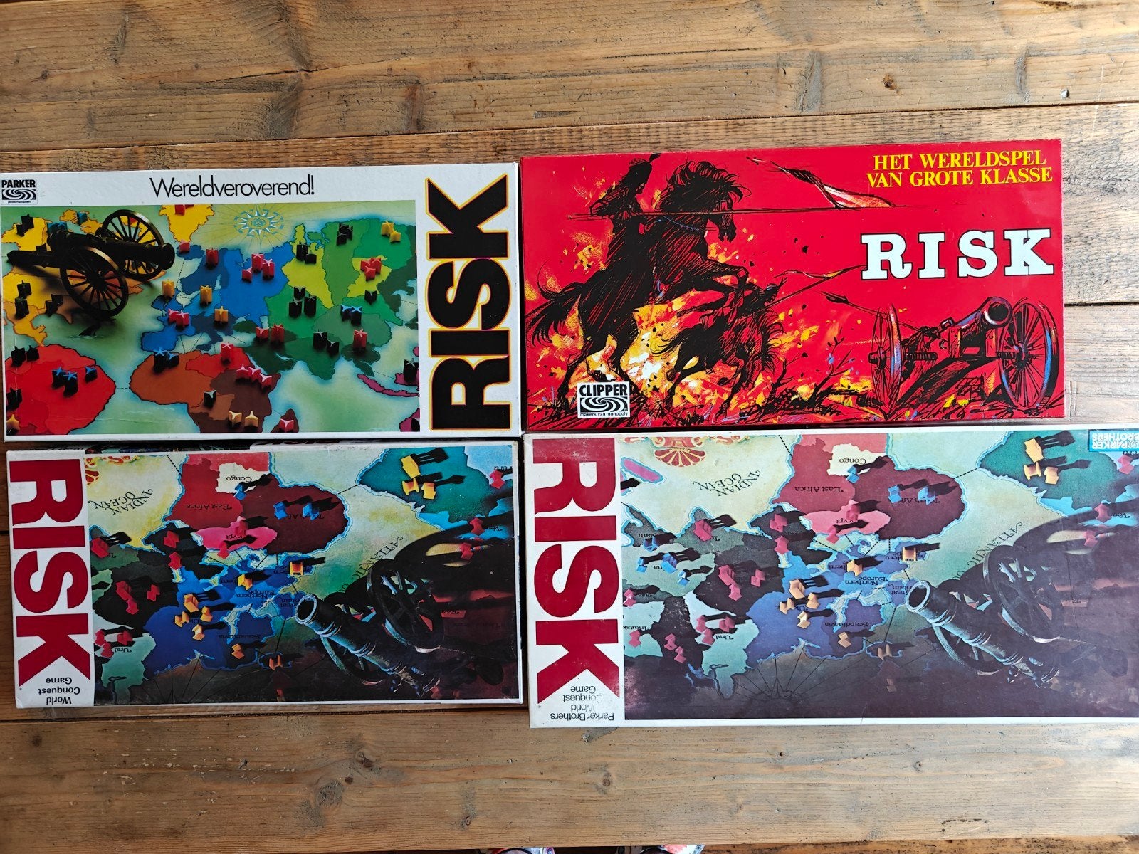 4 X Risk vintage., Ophalen of Verzenden, Parker., Parker., Clipper.