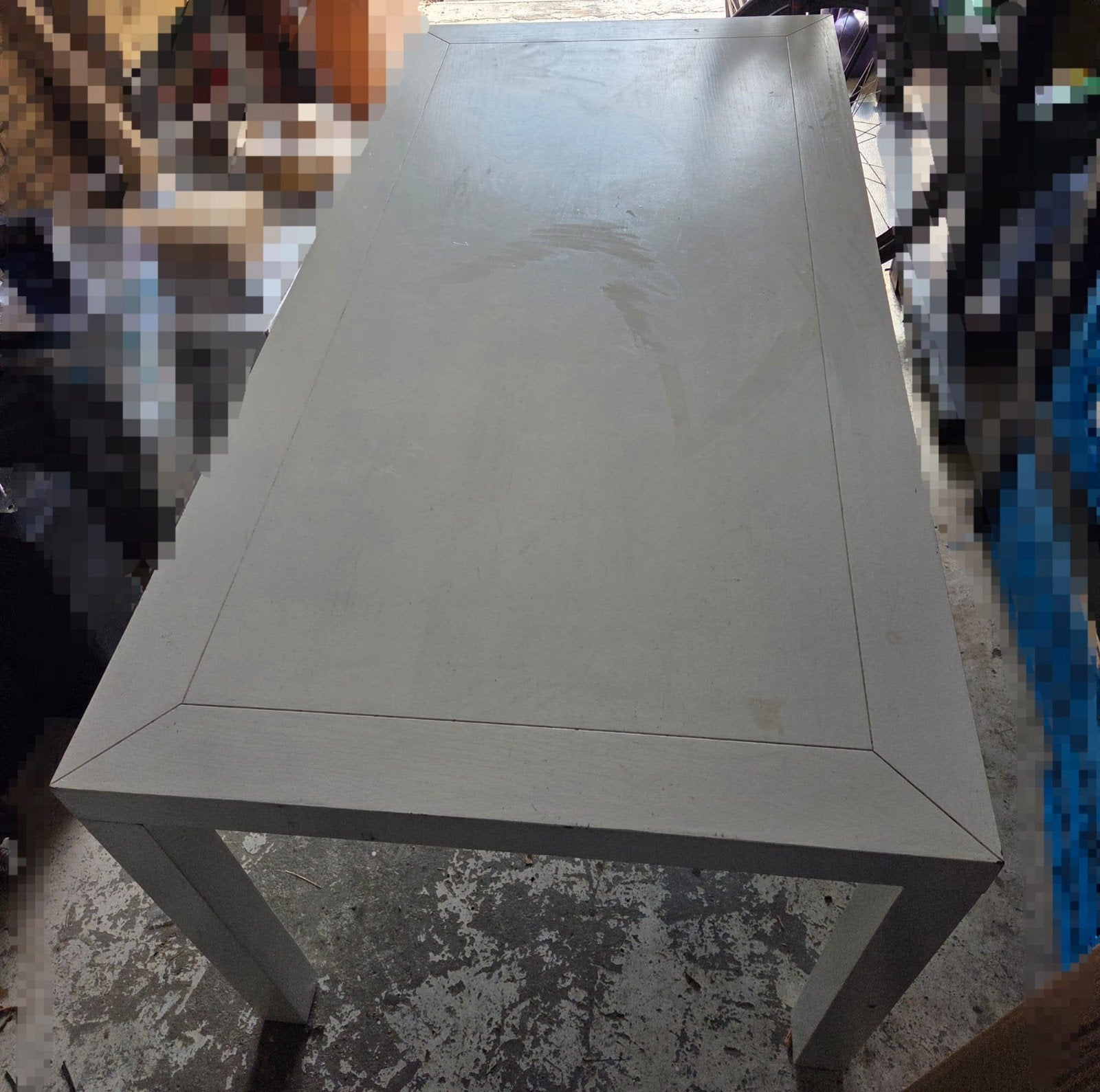 Grote rechthoekige eettafel, wit, 180x90 cm, Huis en Inrichting, Tafels | Eettafels, Ophalen, Gebruikt, 50 tot 100 cm, 150 tot 200 cm