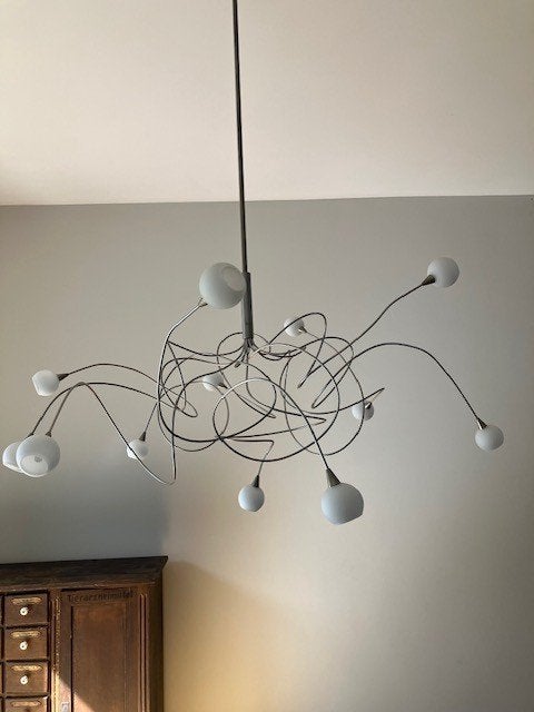 Harco Loor Snowball hanglamp, Ophalen, Gebruikt, Speels modern, Glas