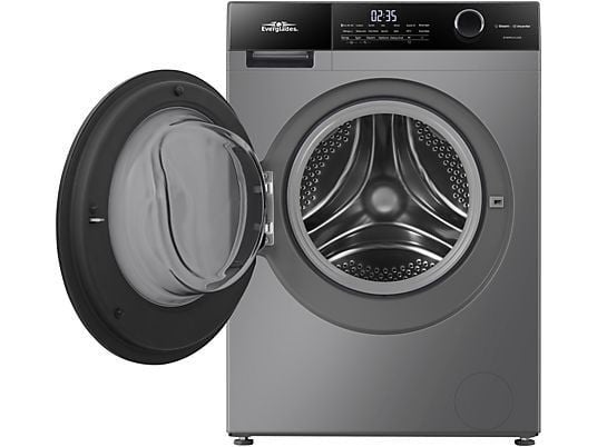 Everglades wasmachine EVWM91412AG - Titanium Grijs, Witgoed en Apparatuur, 1200 tot 1600 toeren, Energieklasse A of zuiniger, 8 tot 10 kg