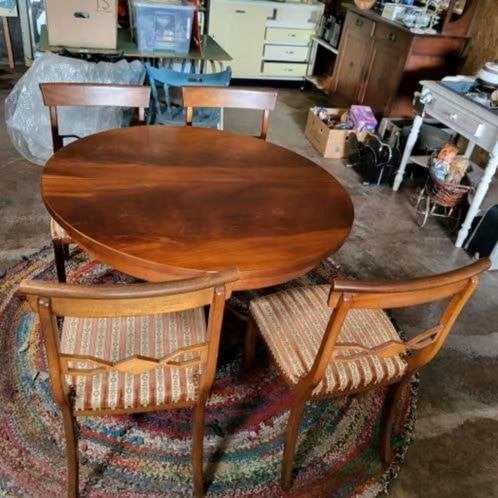 4 stoelen Klassiek, Mahonie, Queen Ann, Ophalen