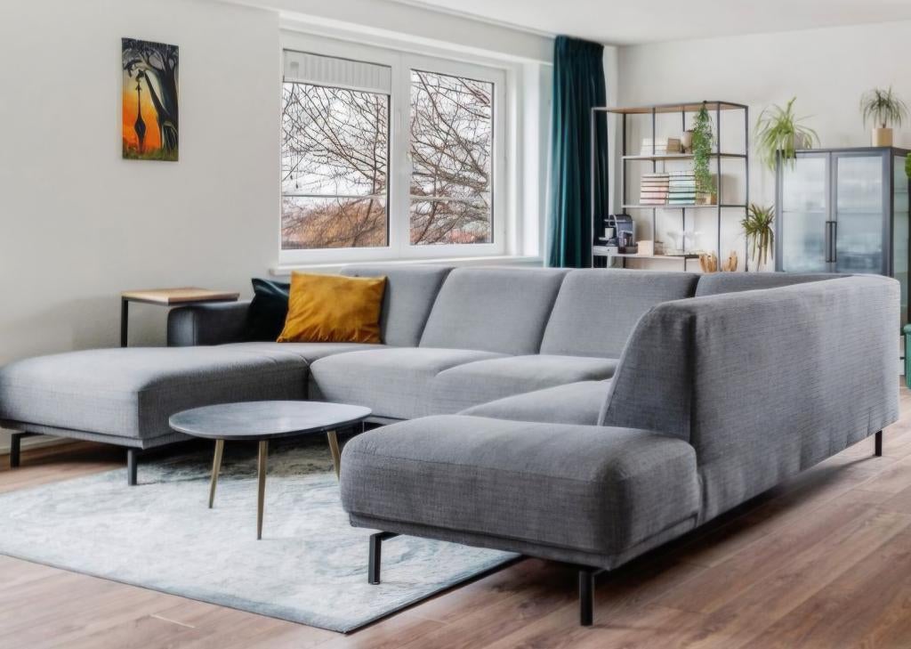 Montèl design bankstel twv € 2.000, Huis en Inrichting, Banken | Bankstellen, Ophalen, Hoekbank, 300 cm of meer, Zo goed als nieuw