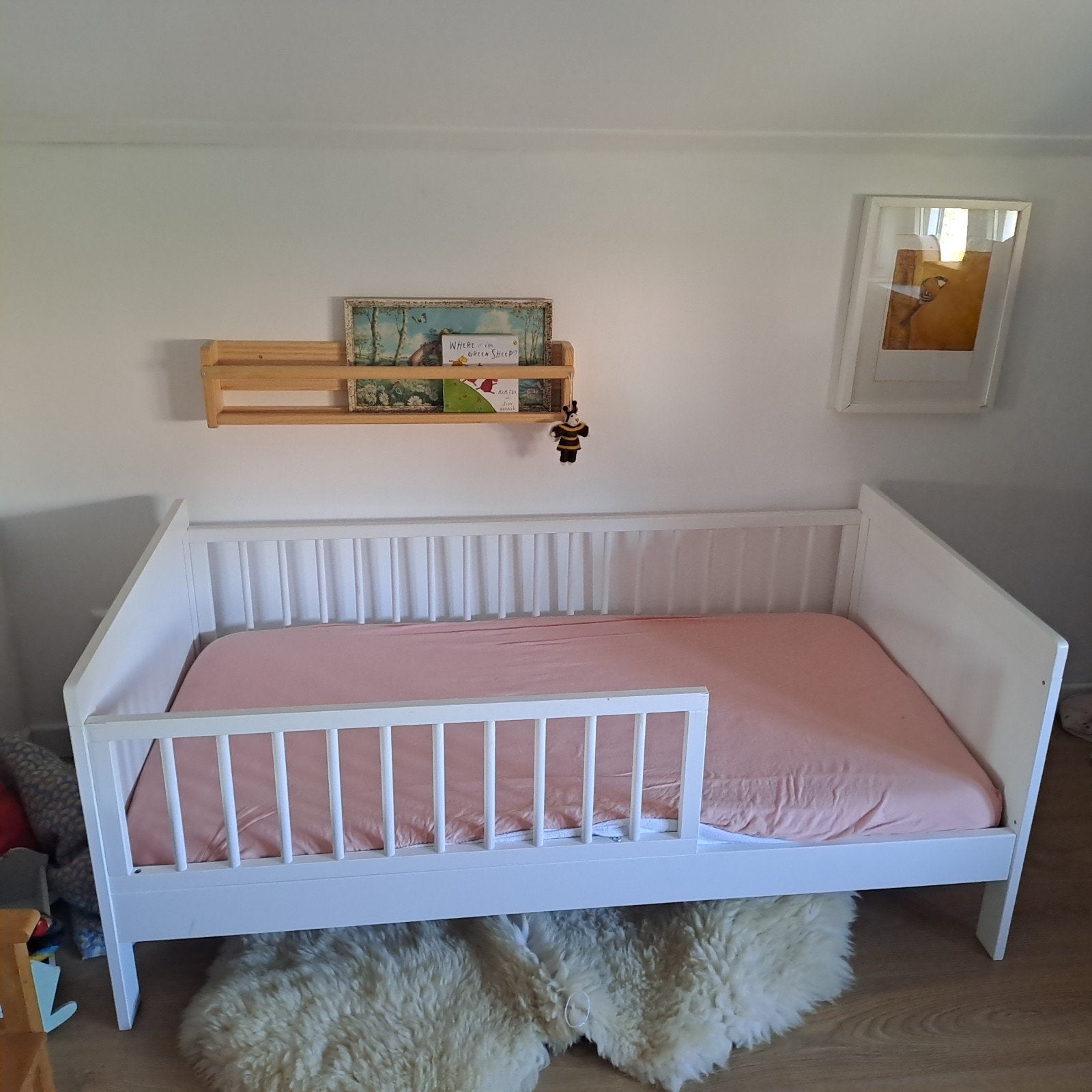 Lief peuterbedje met open instap en matras, Ophalen, Minder dan 140 cm, Minder dan 70 cm, Matras