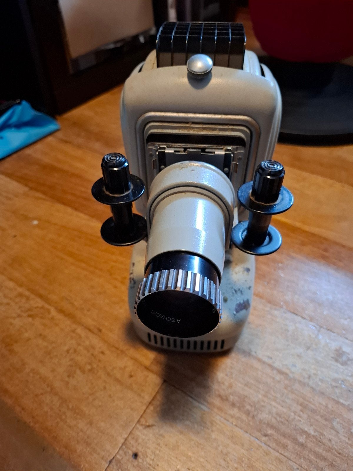 Vintage Luctor Elite diaprojector met koffer, Ophalen, Gebruikt