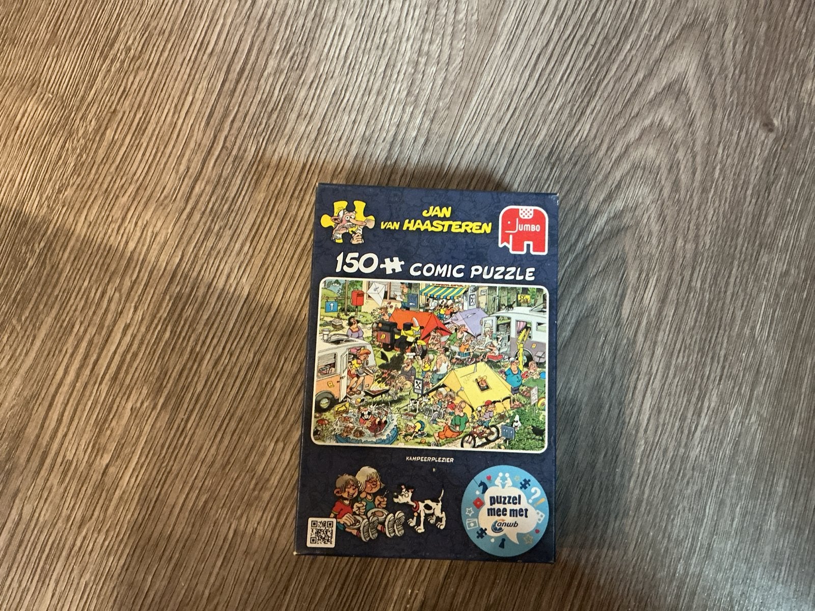 Zeldzaam Jan van Haasteren Puzzel 150 Kampeerplezier ANWB, Verzenden, Minder dan 500 stukjes, Gebruikt, Legpuzzel
