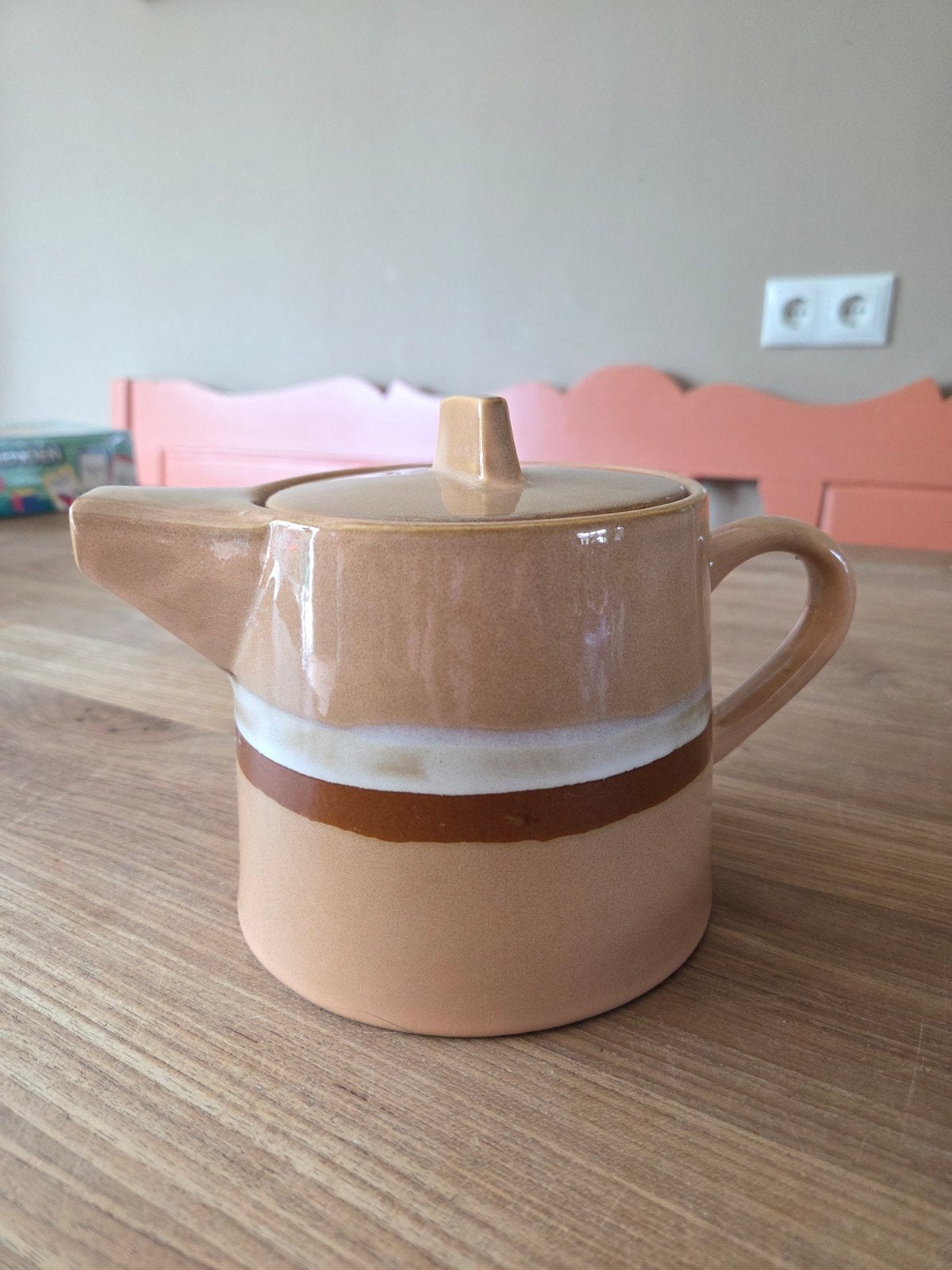 HK Living 70's Theepot - Nieuwstaat, Theepot/fluitketel, Ophalen of Verzenden, Zo goed als nieuw, Steen/keramiek