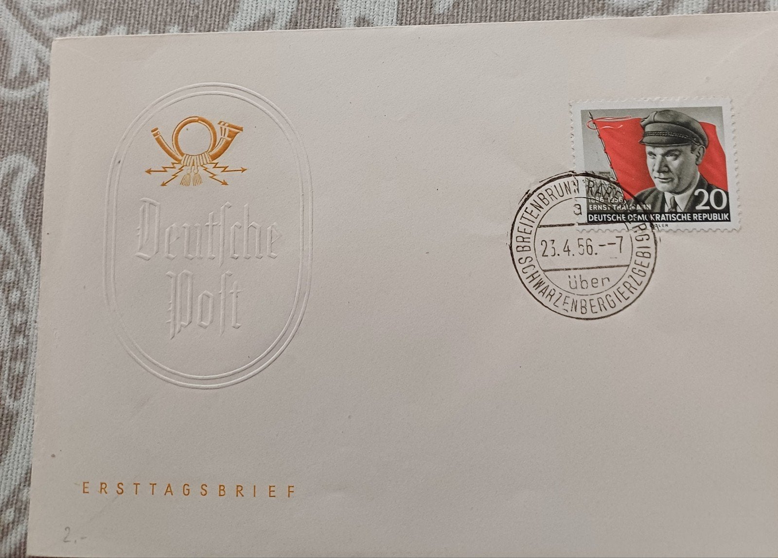 DDR  fdc 1956 onbeschreven, Ophalen of Verzenden, Europa
