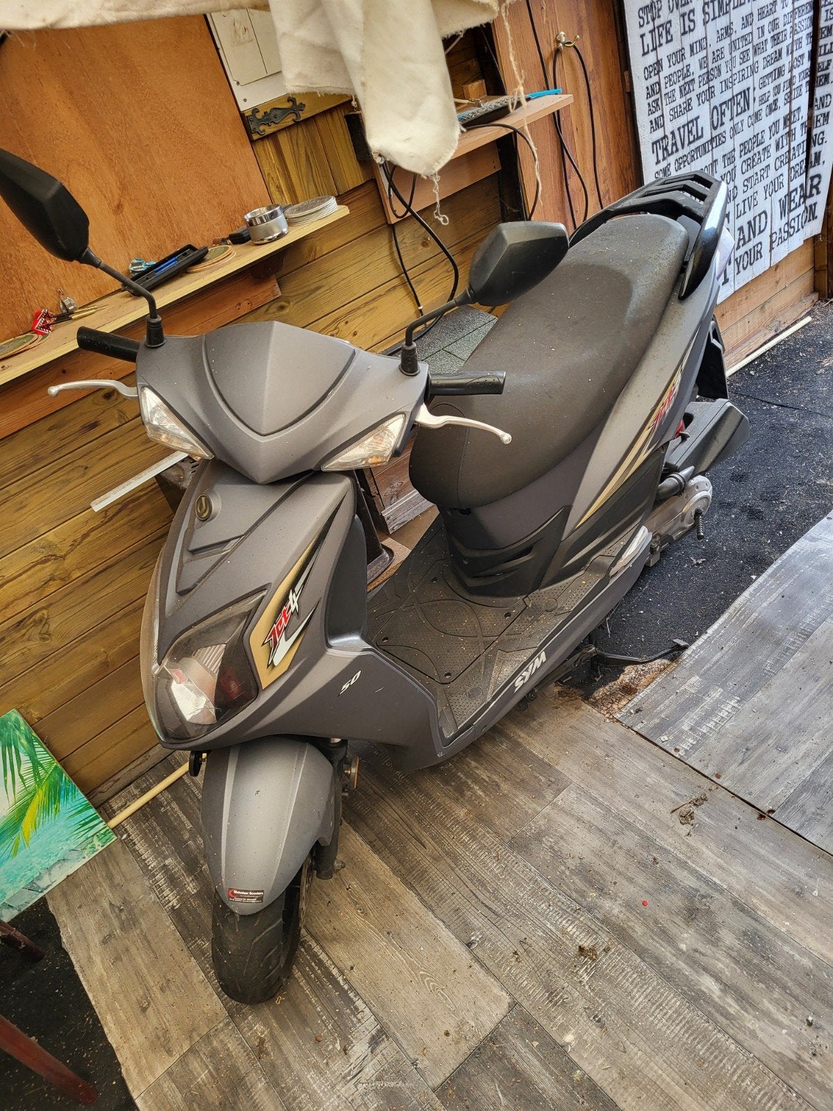 SYM Fiddle II Scooter - Grijs, 10168 km, Ophalen, Gebruikt, Maximaal 45 km/u, Benzine