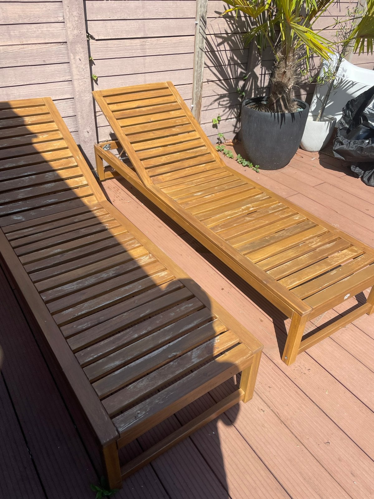 Ligbedden, Tuin en Terras, Ophalen, Zo goed als nieuw, Hout