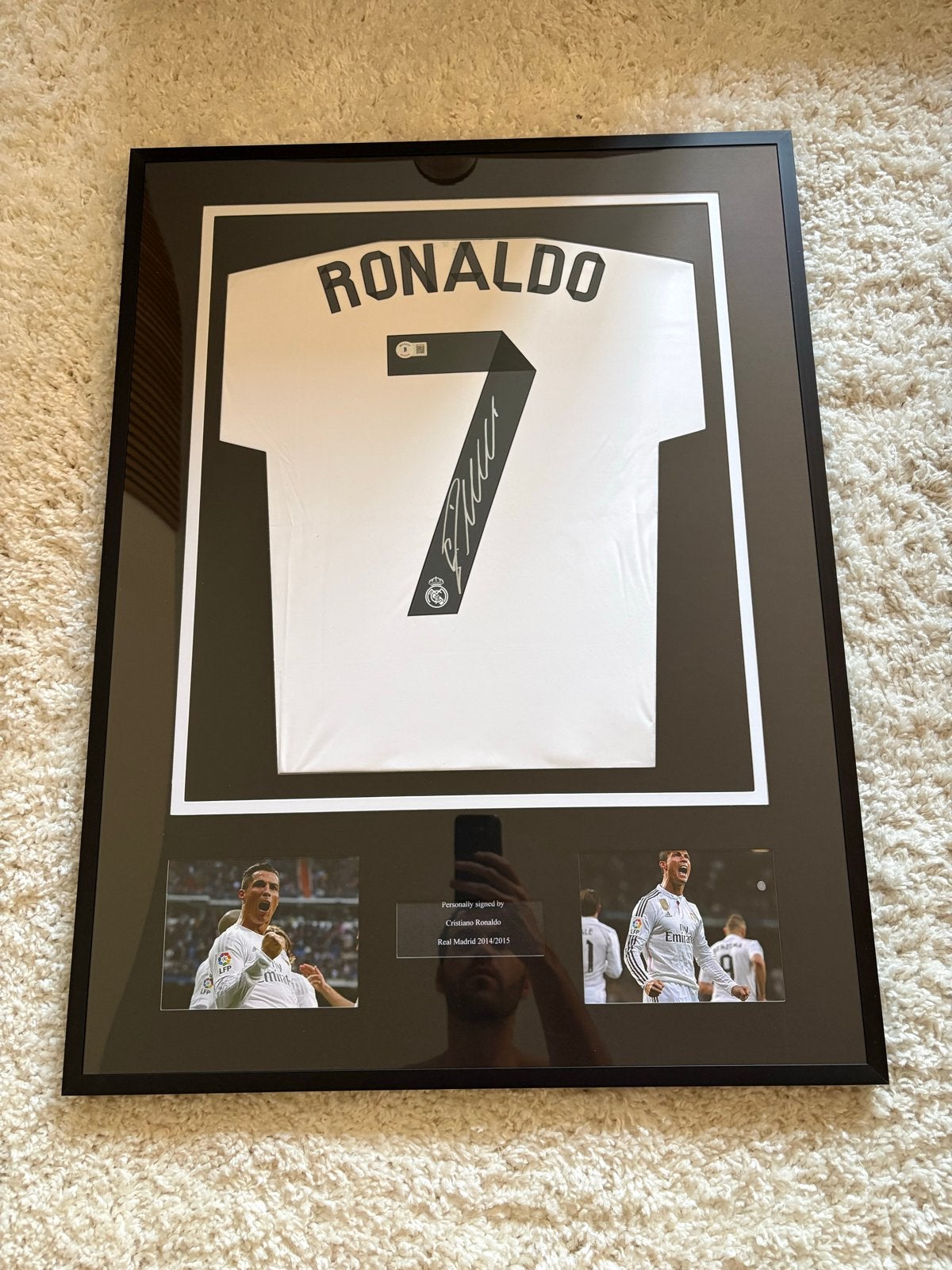 Gesigneerd Ronaldo shirt Real Madrid 2014/2015, Ophalen of Verzenden, Zo goed als nieuw, Buitenlandse clubs, Shirt