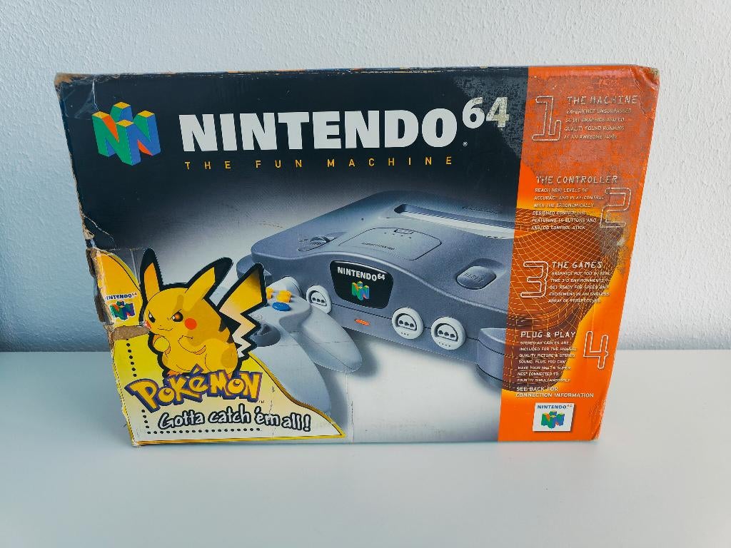 Rare Nintendo 64 Pikachu Edition USA / NTSC Console Pak N64, Spelcomputers en Games, Spelcomputers | Nintendo 64, Gebruikt, Met 1 controller