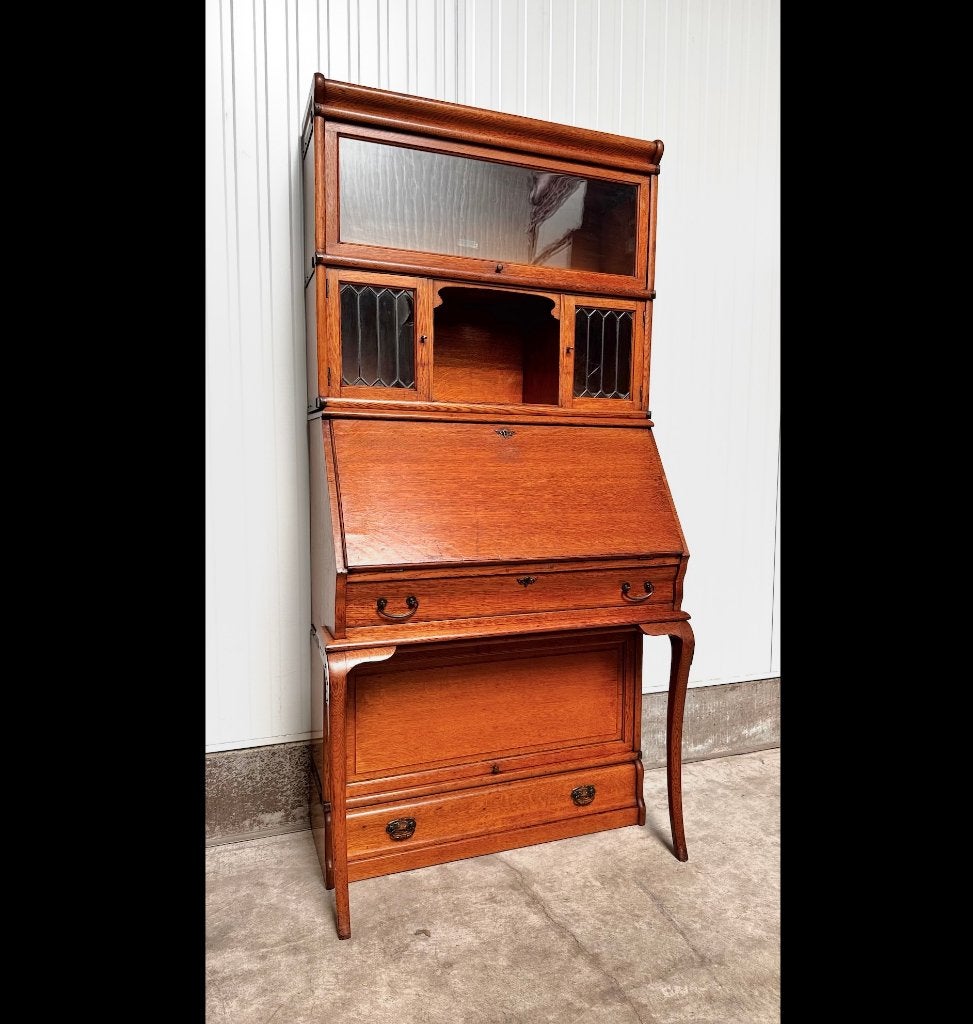 Globe Wernicke NOTARISKAST boekenkast antiek 1910 secretaire, Ophalen of Verzenden