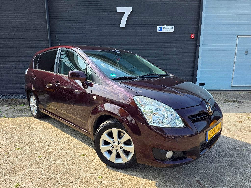 ✅️ Toyota Corolla Verso 1.8 Benzine 2007 ✅️ Nieuwe APK ✅️, 1794 cc, Zwart, 4 cilinders, Leder en Stof