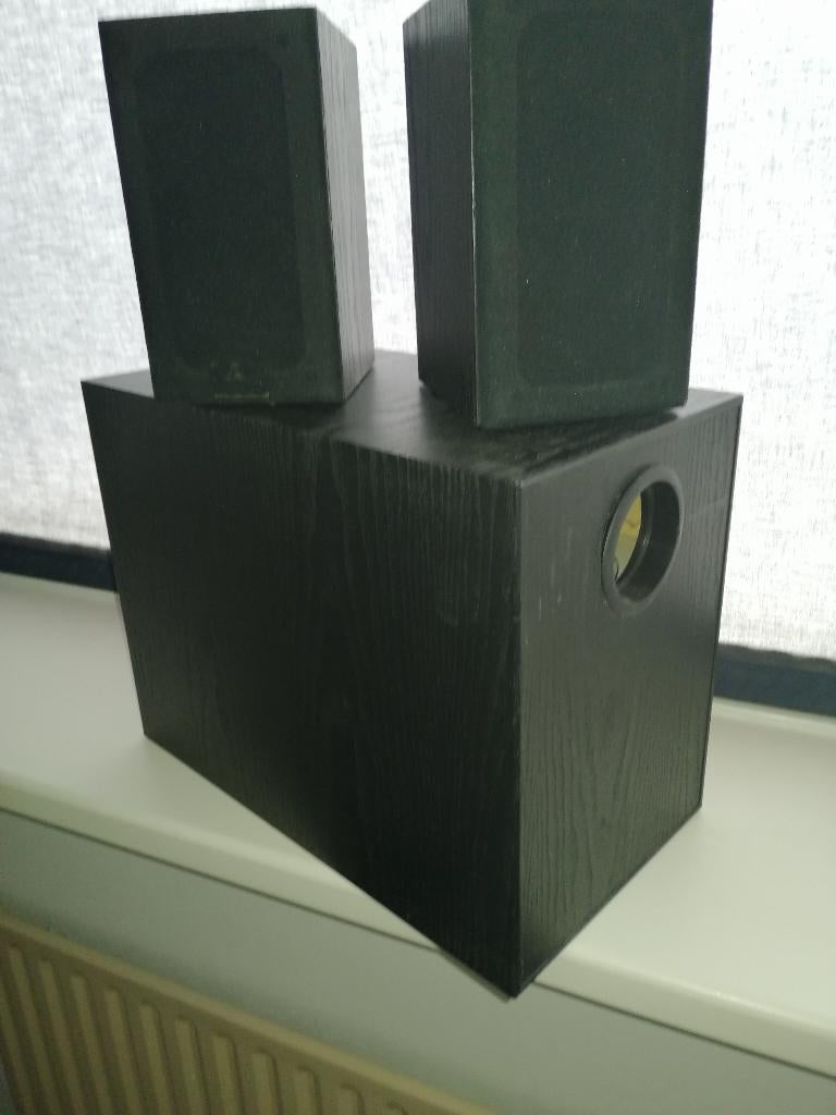 SpeakerSet ESL-300 Sub/Sat, Gebruikt, 120 watt of meer, Front, Rear of Stereo speakers, Ophalen
