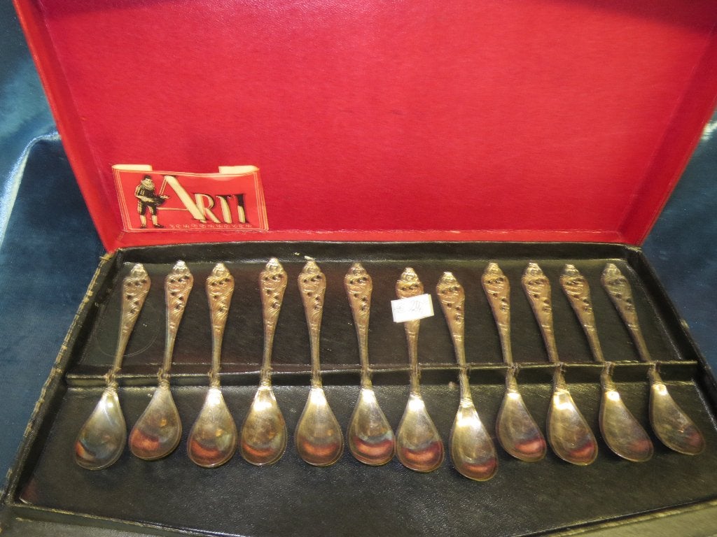 Schoonhoven verzilverde vorkjes en lepeltjes, Ophalen of Verzenden